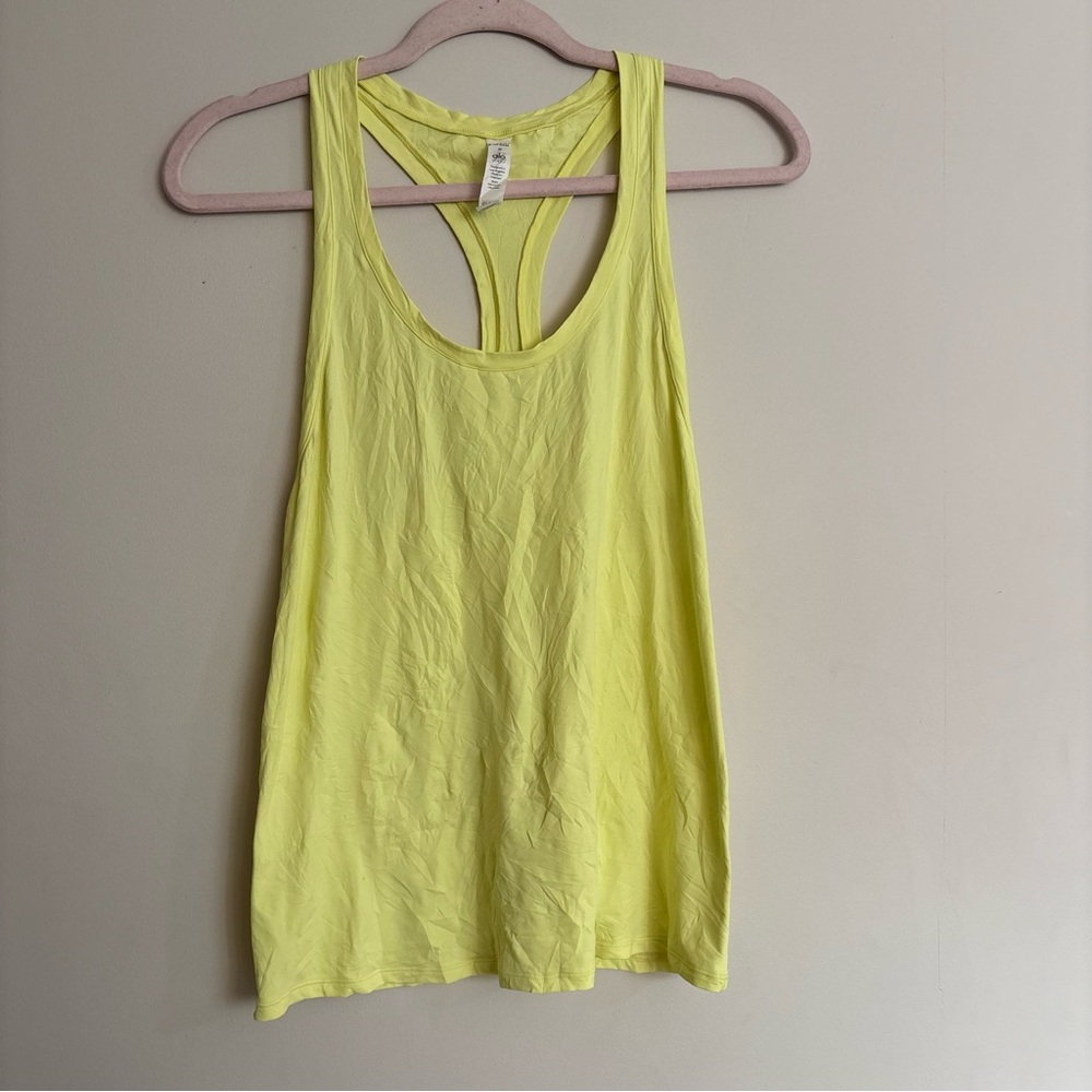 ALO Yoga Bright Yellow Pulse Tank Top